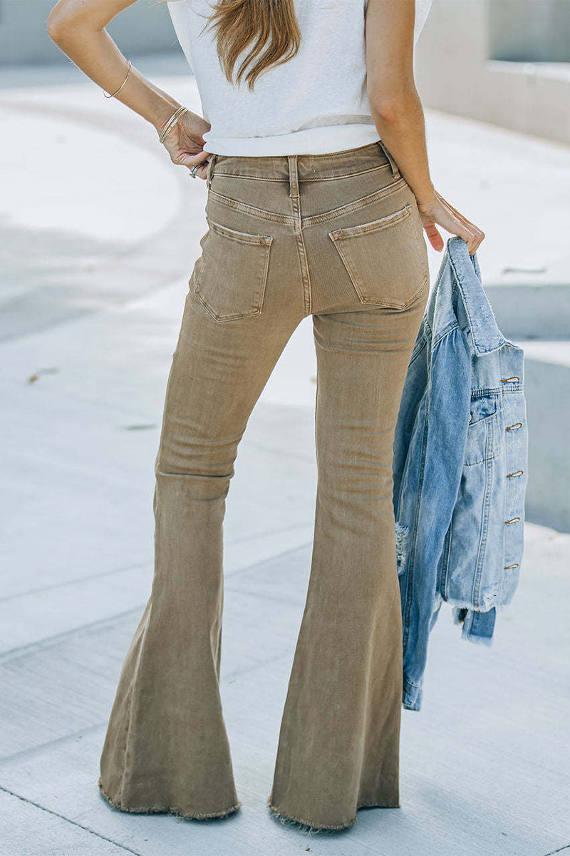 Pantalones de cintura alta con altavoz de estilo británico de calle