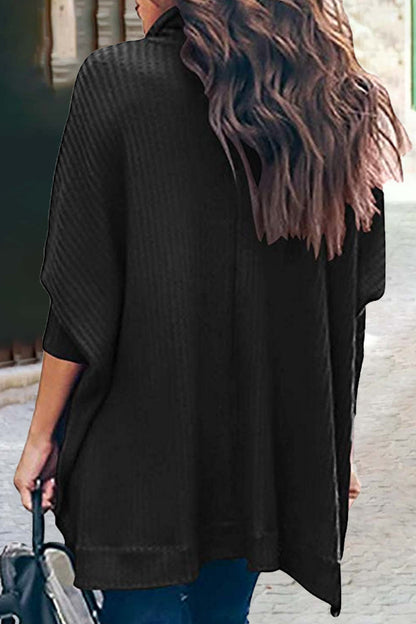 Tops casuales de cuello alto de color sólido