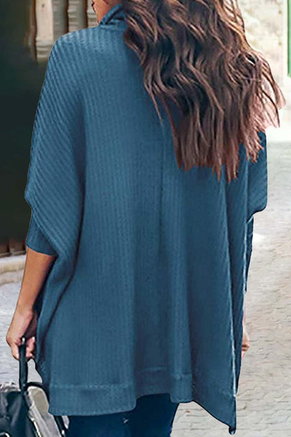 Tops casuales de cuello alto de color sólido