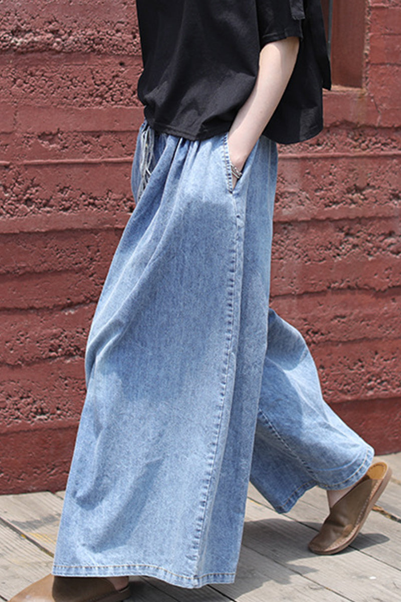 Vaqueros de mezclilla de corte de bota, cintura alta y frenillo liso de Street College