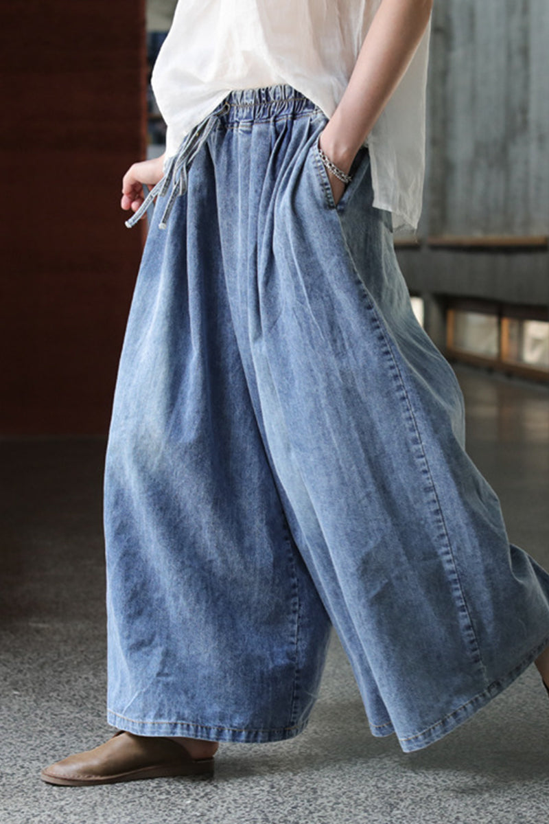 Vaqueros de mezclilla de corte de bota, cintura alta y frenillo liso de Street College