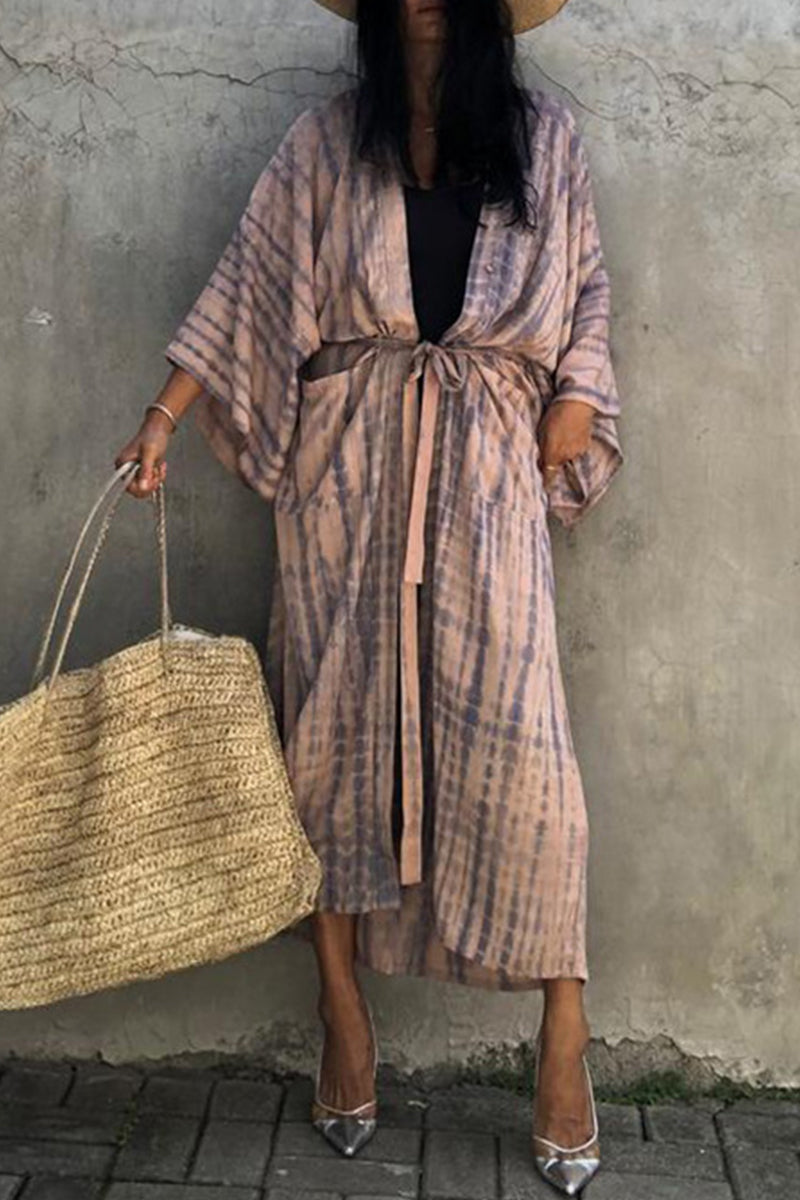 Traje de baño playero con estampado de frenillo para vacaciones (4 colores)