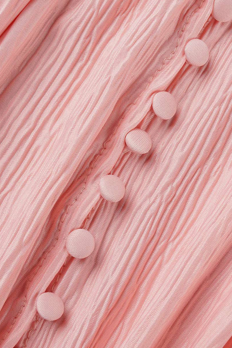 Vestidos sexis con falda tubo y escote en V, con hebilla sólida y pliegues