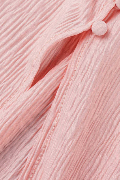 Vestidos sexis con falda tubo y escote en V, con hebilla sólida y pliegues