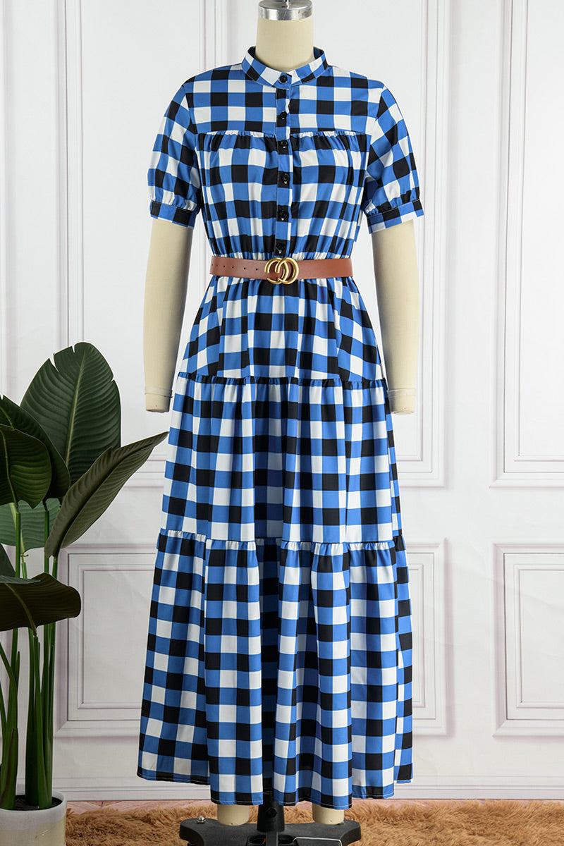 Sweet Elegant Plaid Dresses