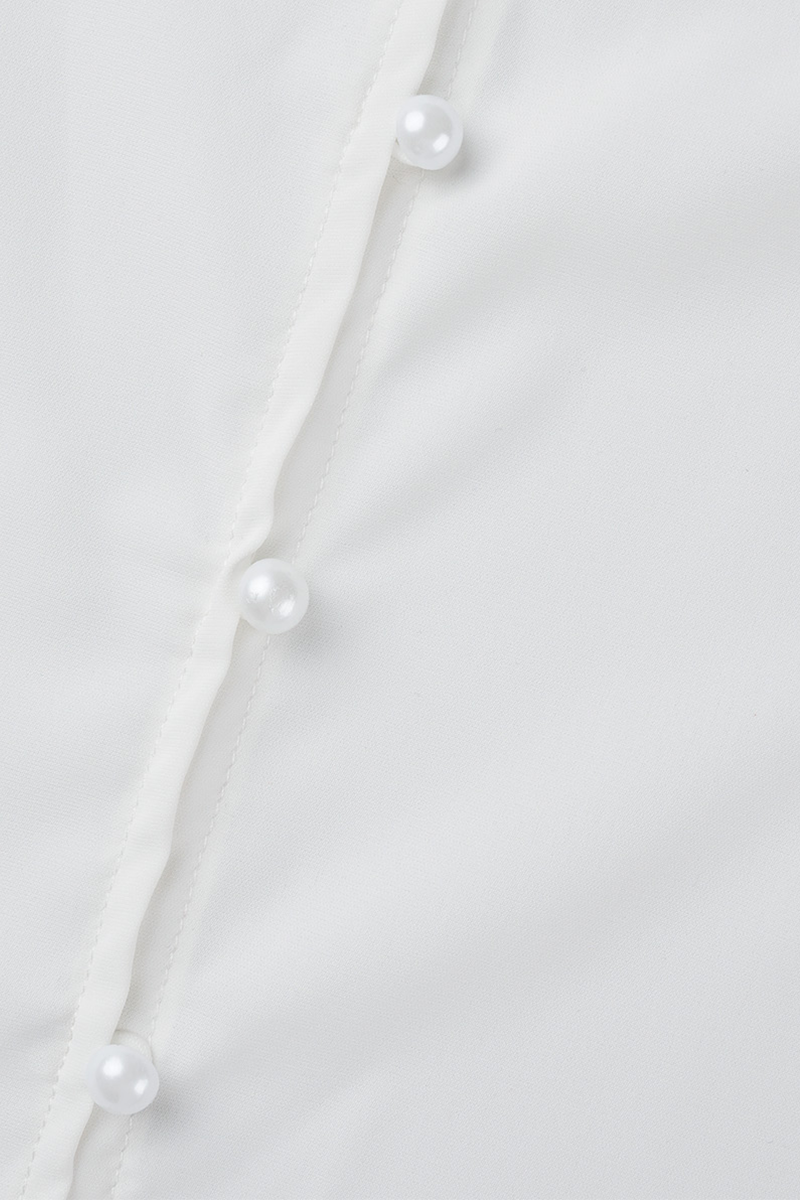 Monos casuales rectos de un solo hombro con parches sólidos