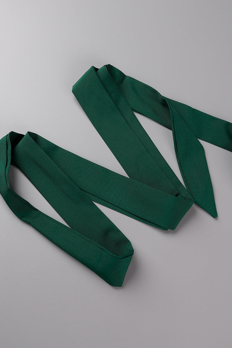 Elegante vestido liso de abertura alta con escote en V y sin mangas (3 colores)