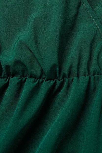 Elegante vestido liso de abertura alta con escote en V y sin mangas (3 colores)