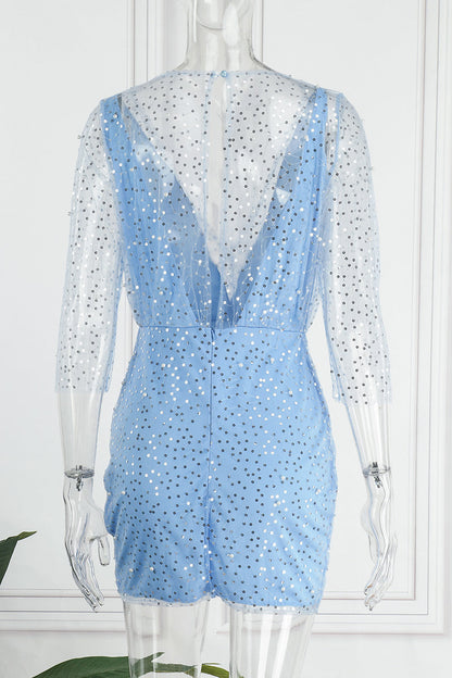 Vestidos sexis con falda lápiz y cuello en V