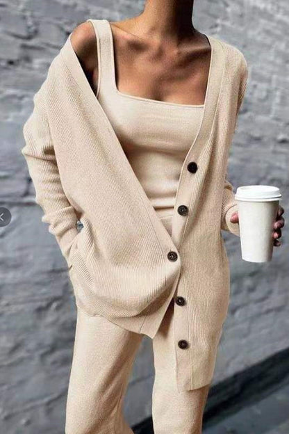 Hebilla de patchwork lisa informal de tres piezas (3 colores)