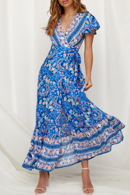 Vestidos sexys y elegantes con cuello en V y estampado en forma de A (10 colores)