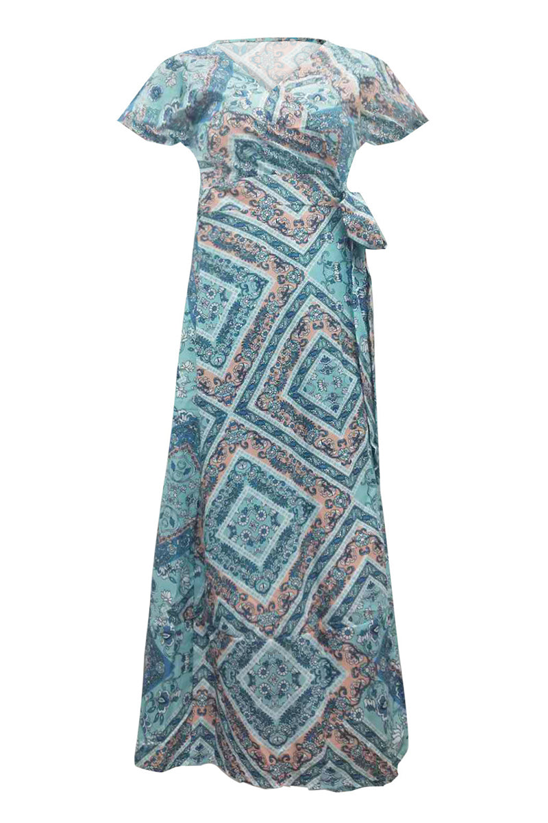 Vestidos sexys y elegantes con cuello en V y estampado en forma de A (10 colores)