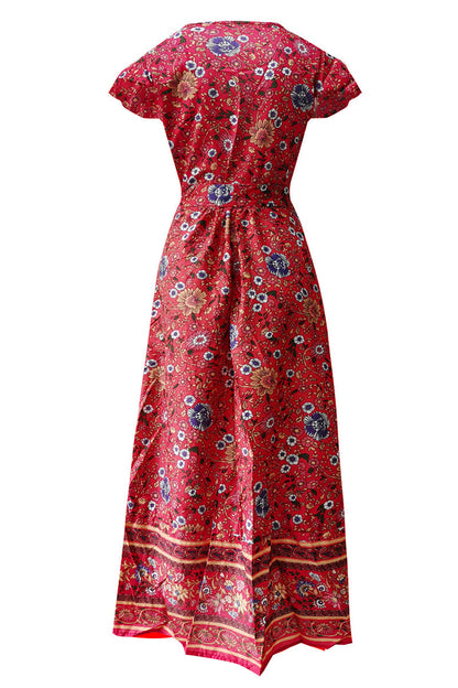 Vestidos sexys y elegantes con cuello en V y estampado en forma de A (10 colores)