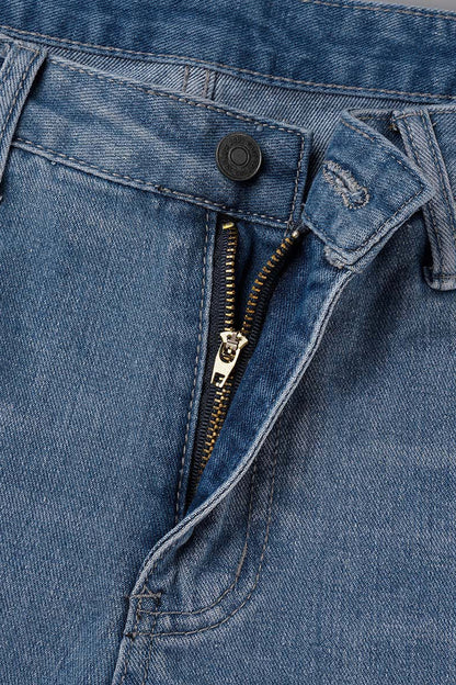 Shorts vaqueros casuales de cintura alta con rotos y diseño urbano