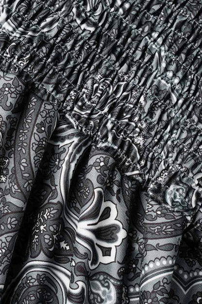 Vestidos bohemios con cuello en V, corte A y estampado universitario (6 colores)