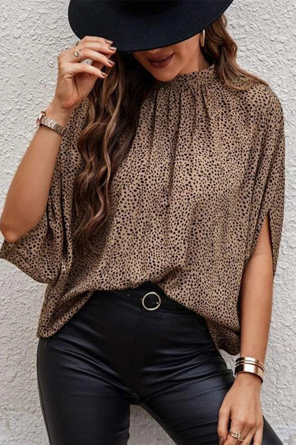 Blusas elegantes con cuello redondo y estampado de patchwork (10 colores)