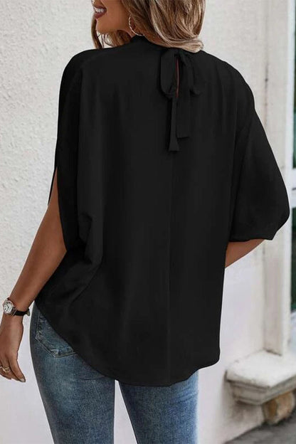 Blusas elegantes con cuello redondo y estampado de patchwork (10 colores)