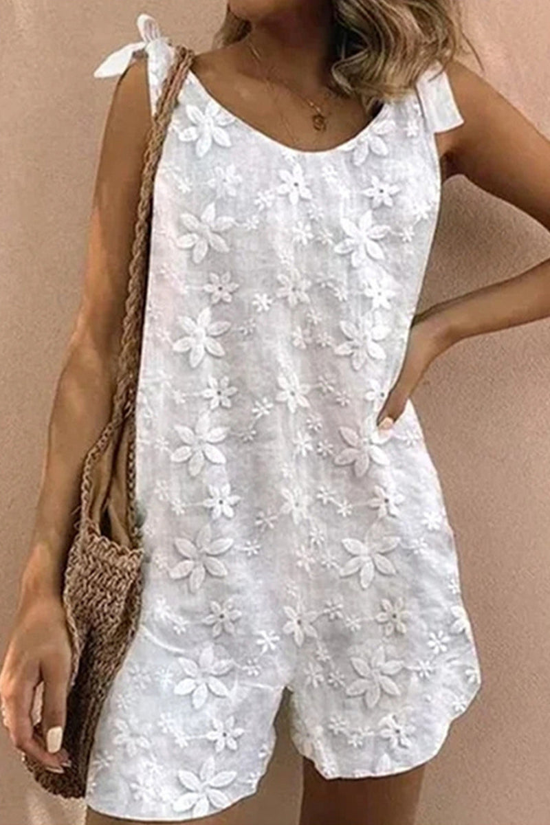 Mono informal liso dulce con lazo y cuello redondo