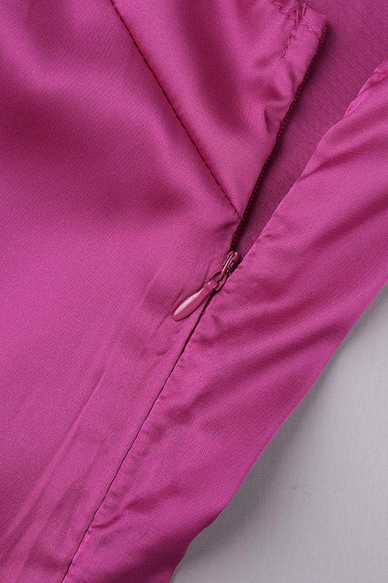 Conjunto informal de dos piezas sin mangas con cuello oblicuo y parches lisos para vacaciones (6 colores)