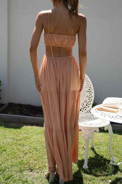 Vestido de tirantes con cuello cuadrado, color liso, bonito y dulce