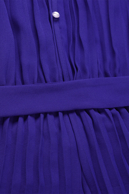 Casual Simplicity Solid Frenulum Fold Halter Loose Jumpsuits(6 Colors)