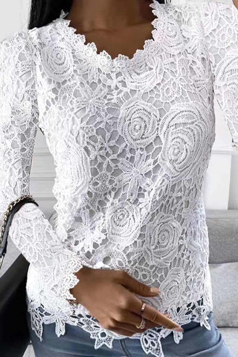 Tops de cuello redondo con parches lisos de calle (5 colores)