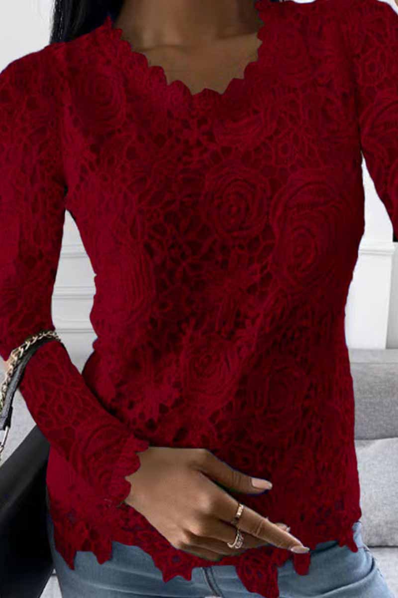 Tops de cuello redondo con parches lisos de calle (5 colores)