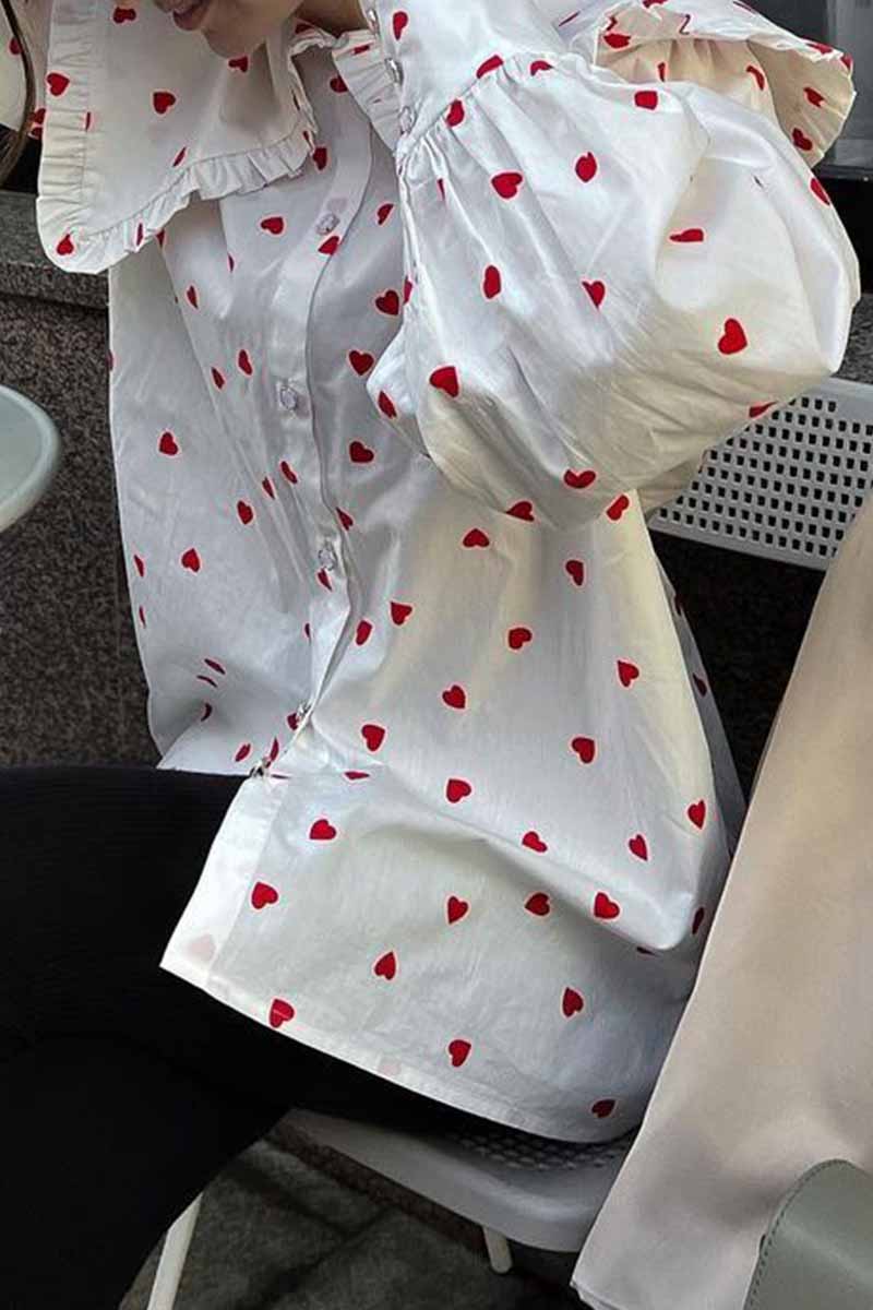 Tops con cuello Peter Pan y patchwork con estampados dulces