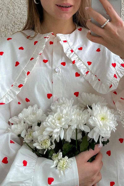 Tops con cuello Peter Pan y patchwork con estampados dulces