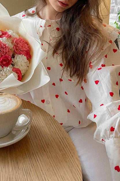 Tops con cuello Peter Pan y patchwork con estampados dulces