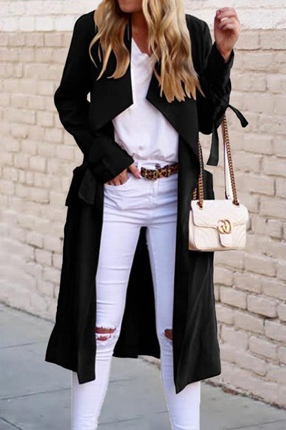 Prendas de abrigo con frenillo sólido de estilo británico