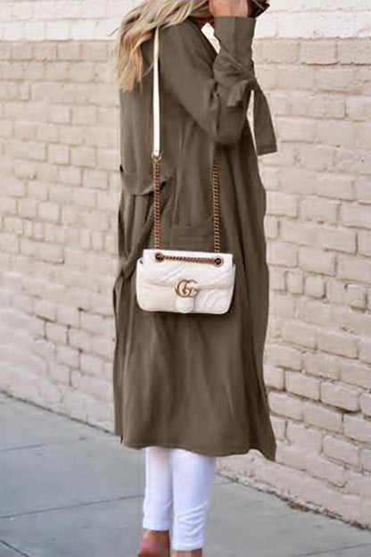 Prendas de abrigo con frenillo sólido de estilo británico