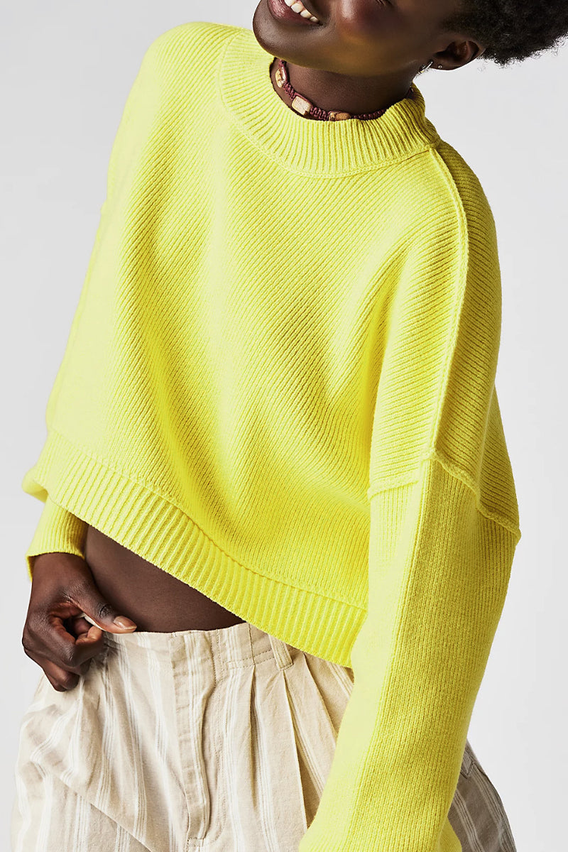 Suéteres casuales de cuello redondo con parches sólidos (15 colores)