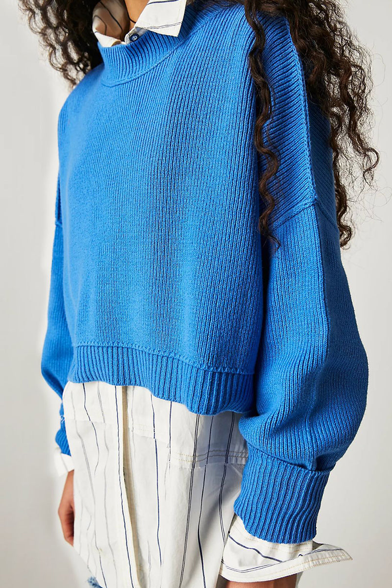 Suéteres casuales de cuello redondo con parches sólidos (15 colores)