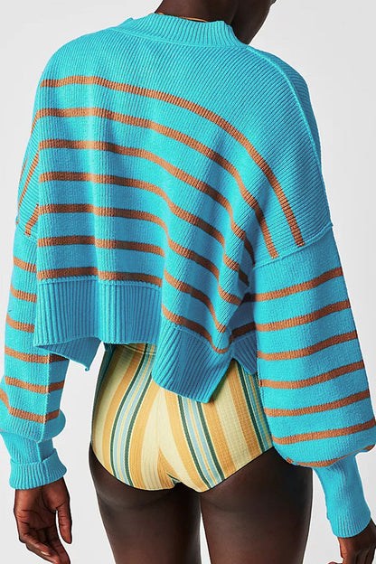 Suéteres casuales de cuello redondo con parches sólidos (15 colores)