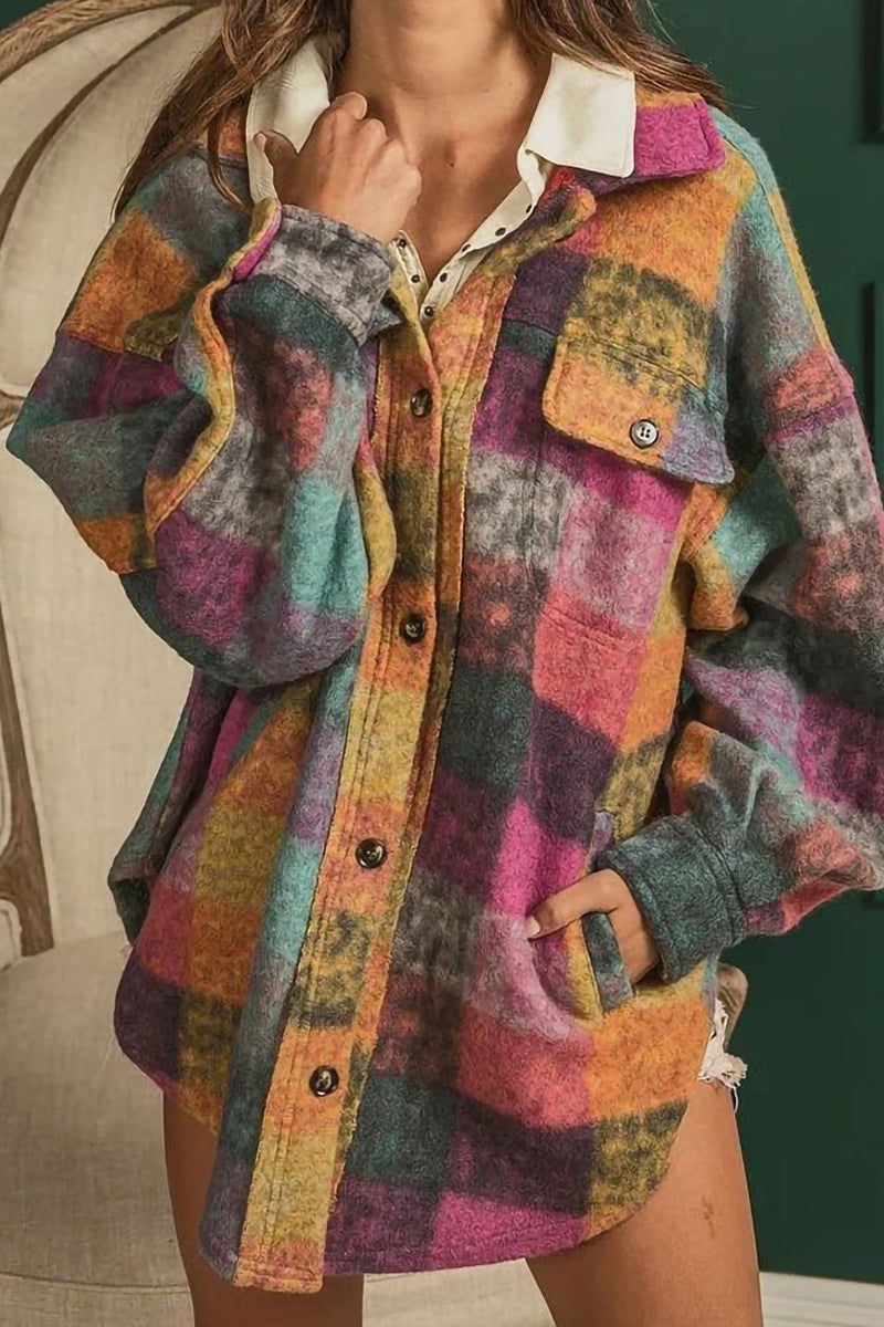 Blusas sexys con cuello vuelto y contraste de bloques de color (3 colores)