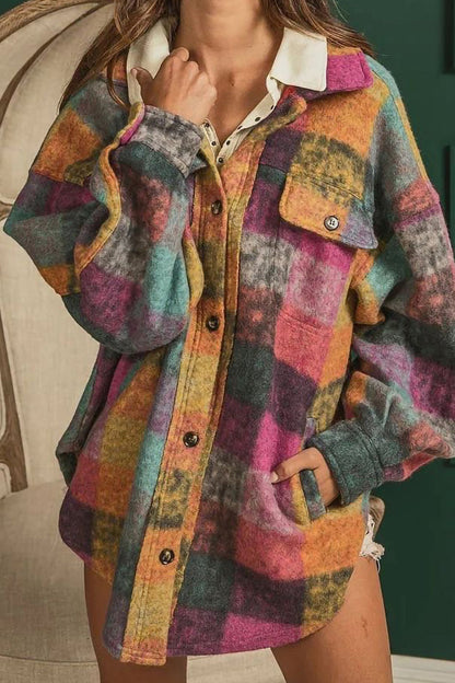 Blusas sexys con cuello vuelto y contraste de bloques de color (3 colores)