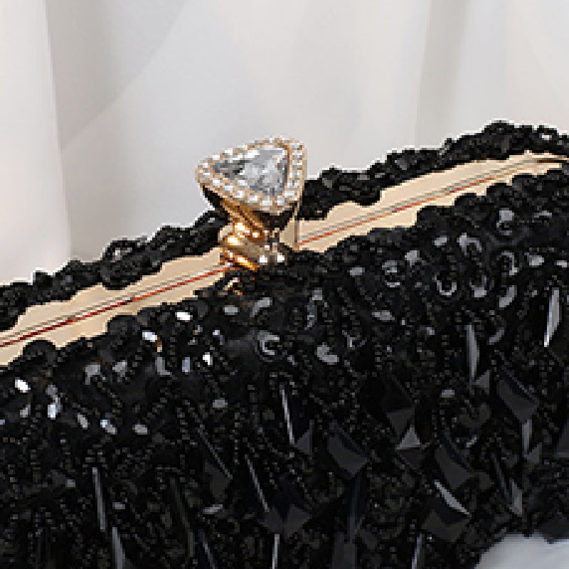 Bolsos casuales de patchwork liso con cuentas