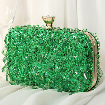 Bolsos casuales de patchwork liso con cuentas