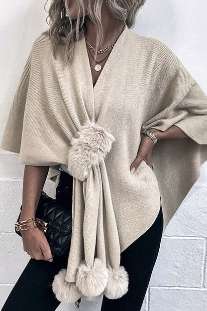 Prendas de abrigo informales, elegantes y lisas con cuello en V y parches