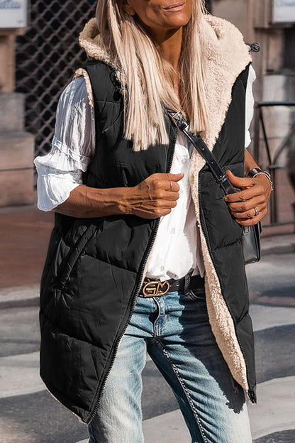 Prendas de abrigo informales, sencillas, con cuello y capucha, de patchwork liso (6 colores)