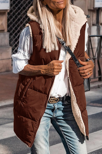 Prendas de abrigo informales, sencillas, con cuello y capucha, de patchwork liso (6 colores)