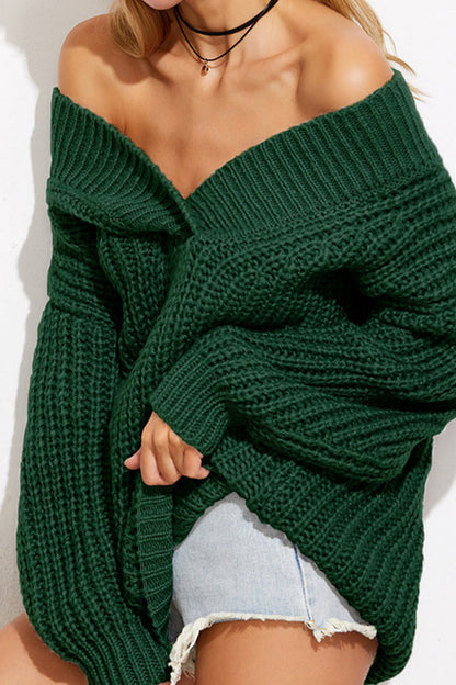 Sexy Casual Solid Patchwork V Neck Sweaters(3 Colors)