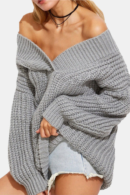 Sexy Casual Solid Patchwork V Neck Sweaters(3 Colors)