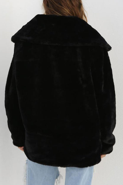 Prendas de abrigo informales con cuello vuelto y parches lisos (7 colores)