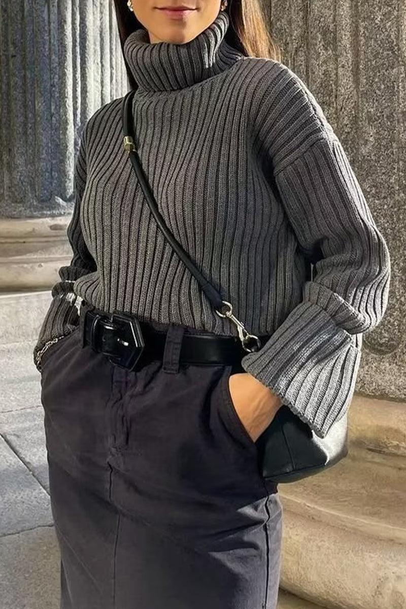 Tops de cuello alto lisos Daily Simplicity