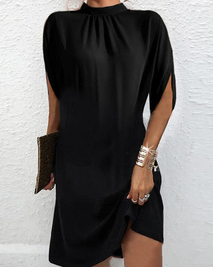 Round Neck Loose Bat Sleeve Dress