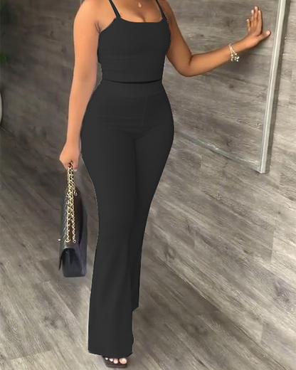 Casual Flared Pants Suit