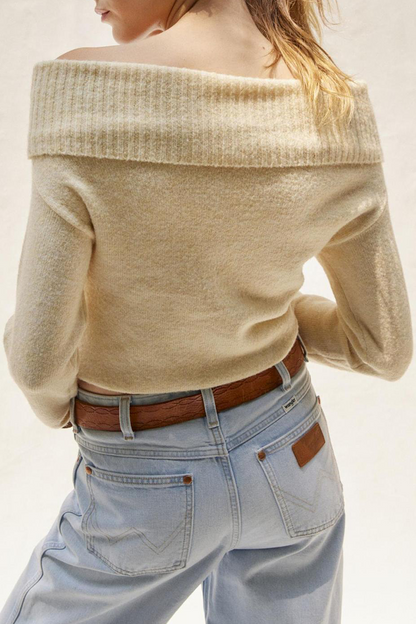 Sexy Solid Backless Off the Shoulder Sweaters(5 Colors)