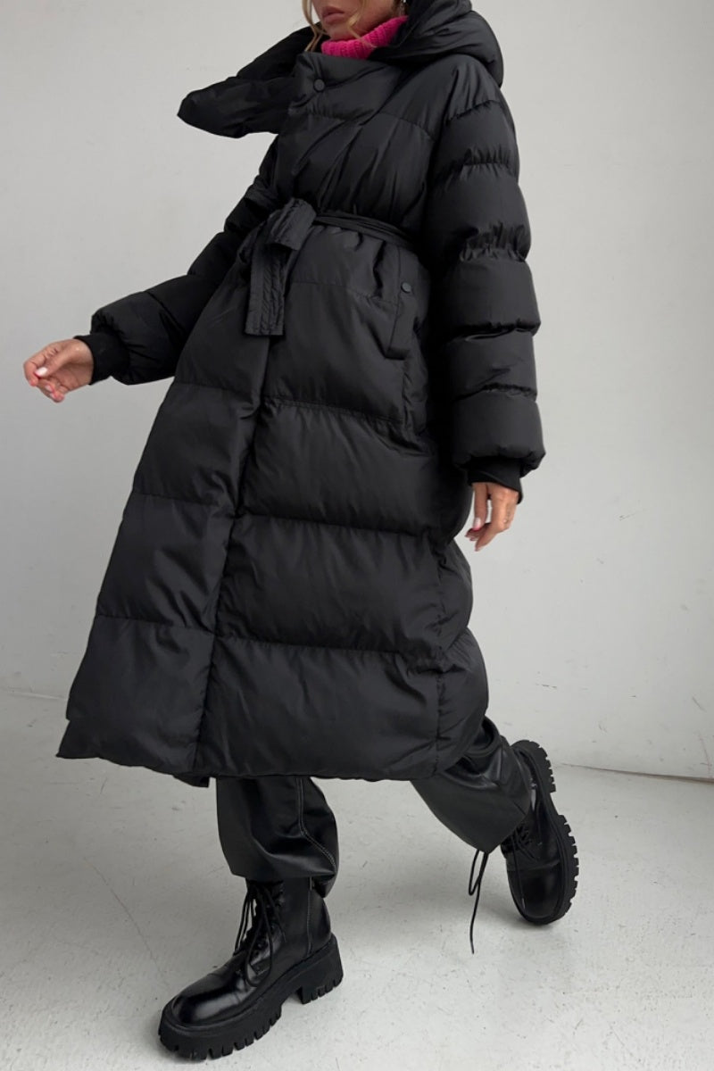 Cárdigan informal liso con cuello y capucha